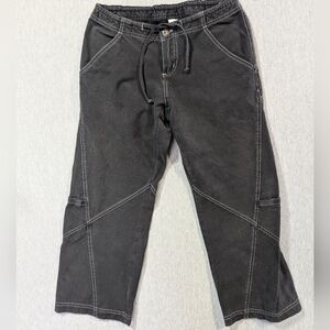 prAna Breathe Outdoor Capri Wide Leg Pant Women's Small Black